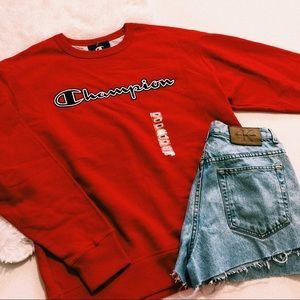 NWTS Champion Red Crewneck Sweater
